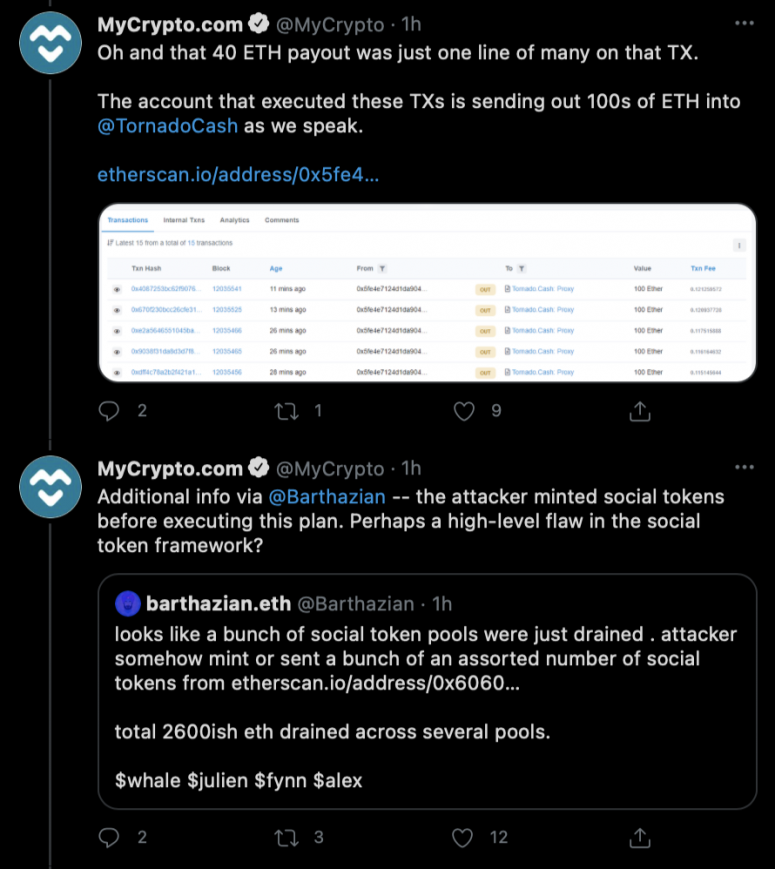 Social Tokens Crash After a Reported Hack at Roll Wallet